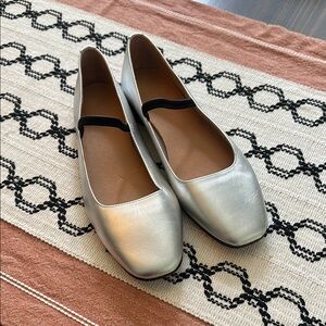 Madewell Elegant Silver Women's Flats